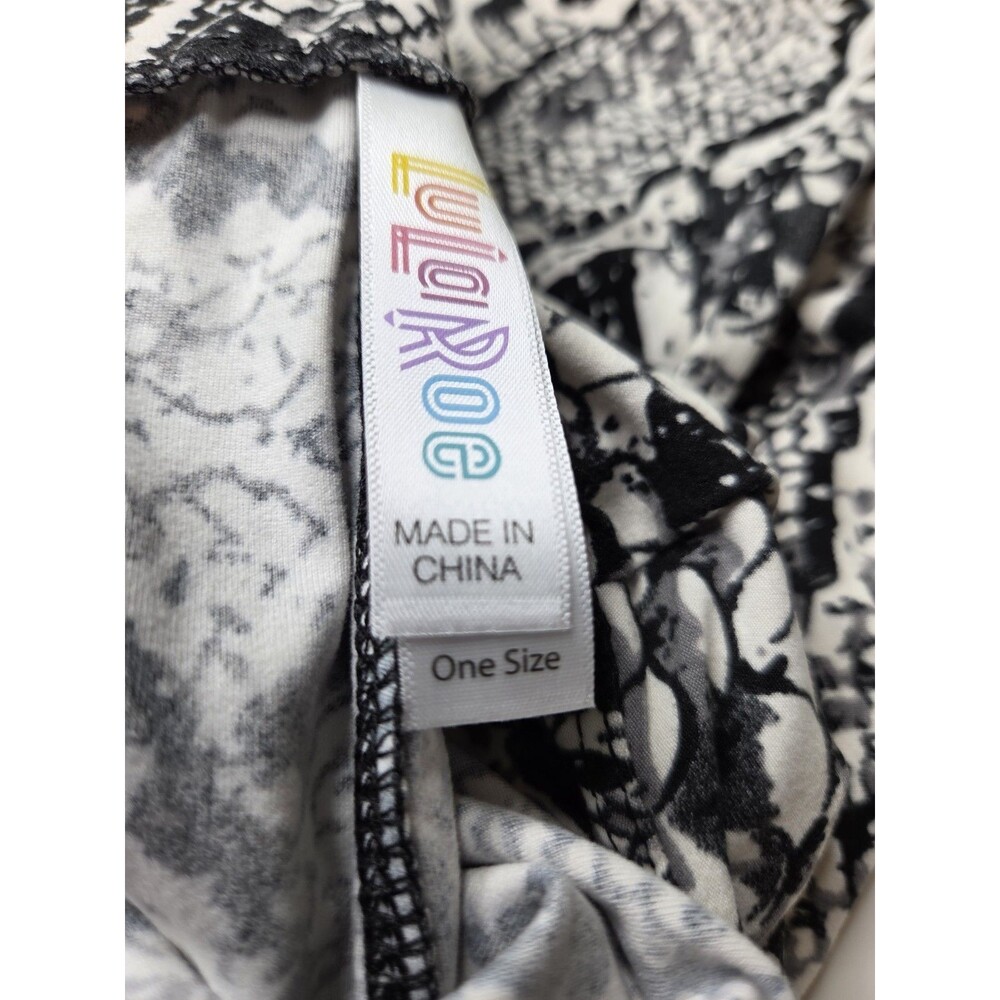 LuLaRoe OS One Size 2-10 Leggings BLACK SNAKE SKIN Print Buttery Soft - Picture 2 of 3